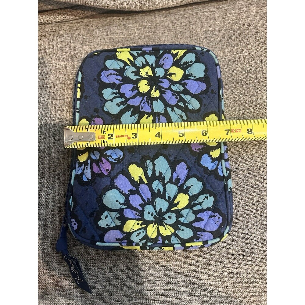 Vera Bradley E Reader Tablet Sleeve Indigo Pop Blue Purple Green Floral - Picture 8 of 10